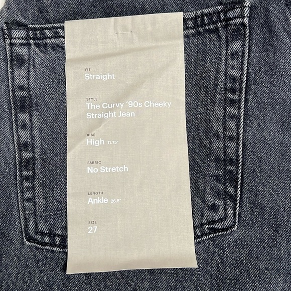 NWT Everlane The 90’s Curvy Cheeky Jeans in Washed Black Size 27 - Picture 6 of 16